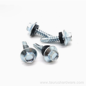 Hexagon head screws with EPDM washers